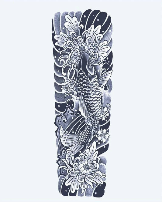 Koi Fish & Chrysanthemum Sleeve