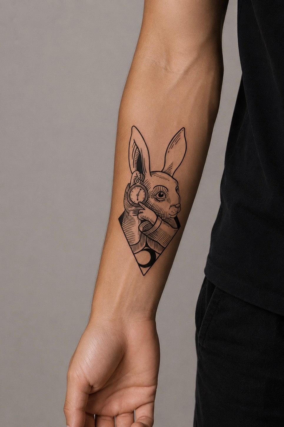Rabbit & Floral Ornament