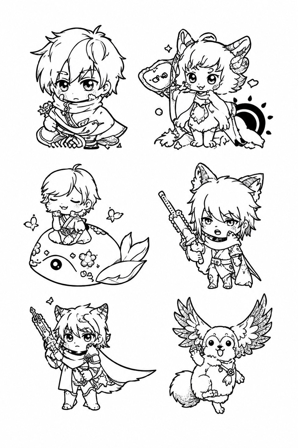 Anime & Floral Characters