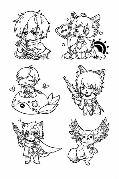 Anime & Floral Characters
