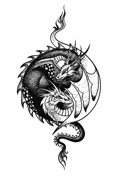 Dragon & Circular Ornament