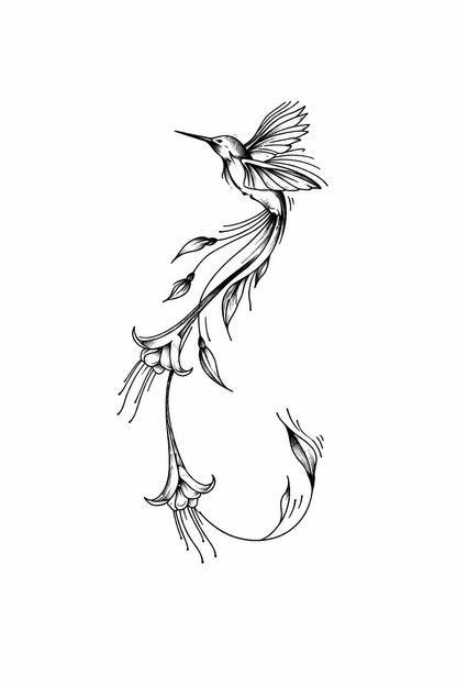 Hummingbird & Wildflower