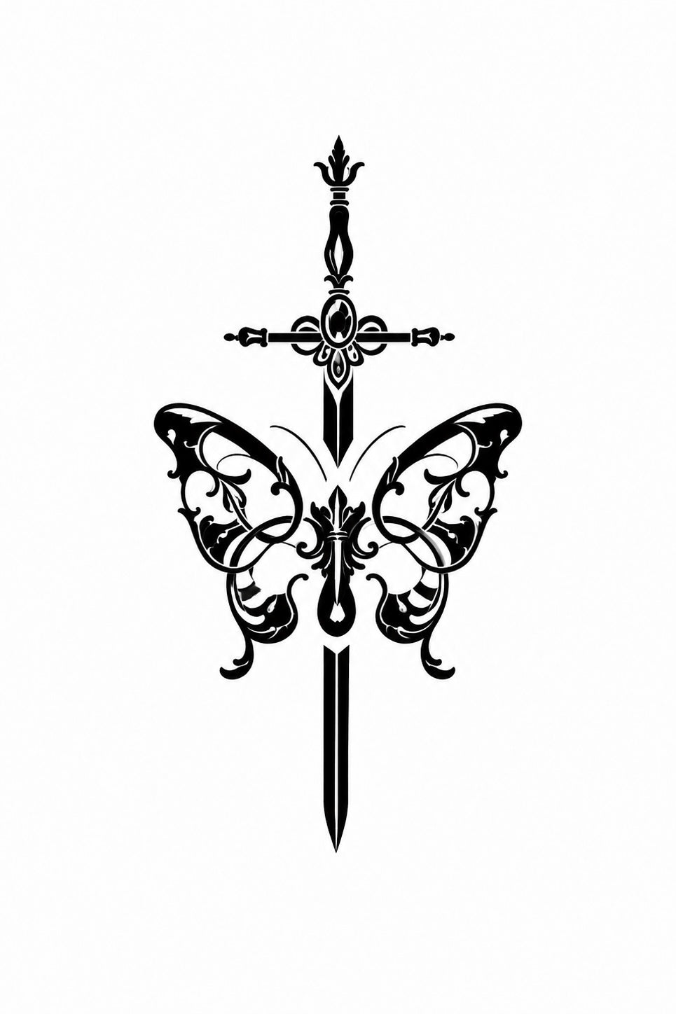 Butterfly & Sacred Cross