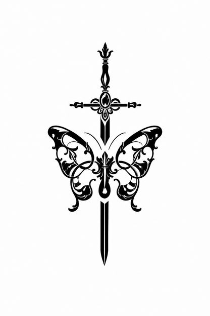 Butterfly & Sacred Cross
