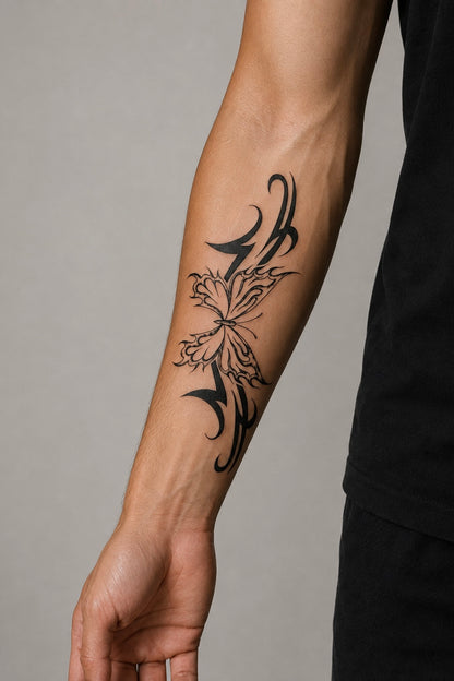 Tribal Dragon & Flames