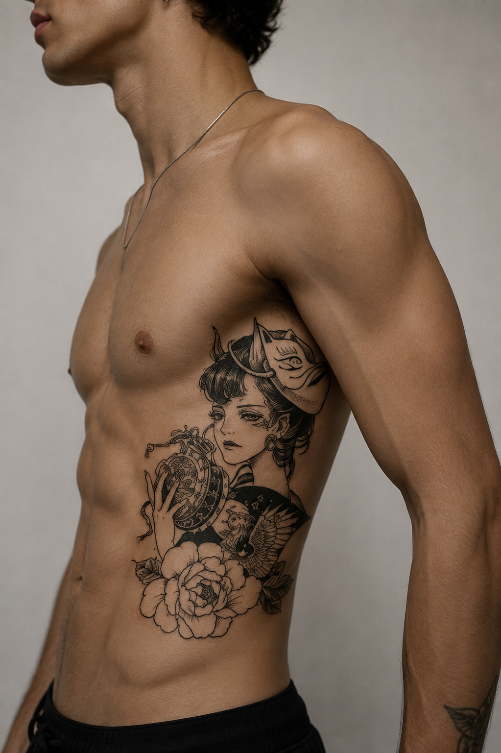 Woman & Floral Ornament