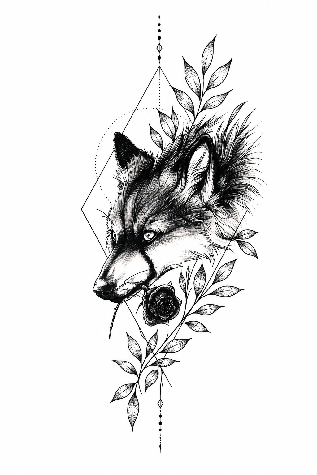 Deer & Botanical Leaves
