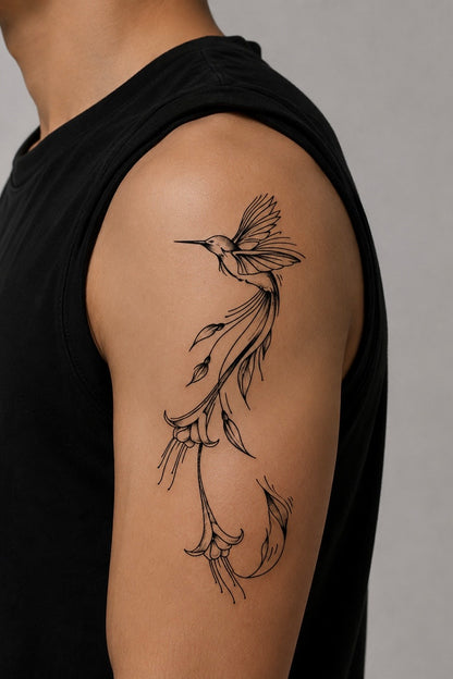 Hummingbird & Wildflower